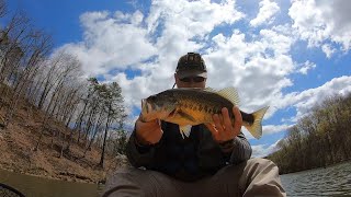 Yatesville Lake Spring Kayak Bass Fishing [upl. by Laveen]