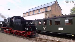 Lokomotiven der Mansfelder Bergwerksbahn auf dem Bahnhof Benndorf [upl. by Ellerred]