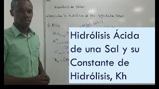 Hidrólisis de Sales  Constante de Hidrólisis Ejercicio 1 [upl. by Adnak]