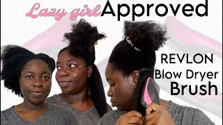 REVLON one step hair dryer review  Definitely lazy natural approved ✅ [upl. by Ahseek]