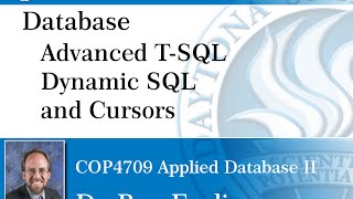 Database  Advanced Stored Procedures Cursors and Dynamic SQL [upl. by Yldarb]