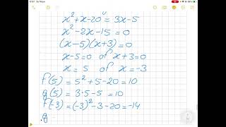 3Ath  wiskunde  H11 AB  113 Parabool en lijn [upl. by Assyli121]