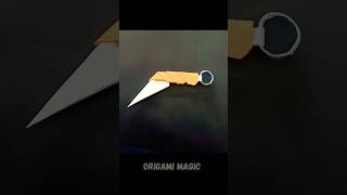 NEW ORIGAMI KARAMBIT TECHNIQUES FOR A GREAT PAPER WEAPON🧡🤍🧡🤍 origami shorts karambitknife [upl. by Aihsekat]