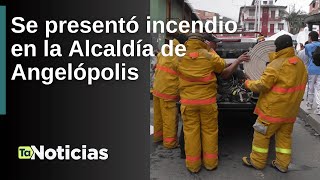 Se presentó incendio en la Alcaldía de Angelópolis  Teleantioquia Noticias [upl. by Nimsaj]