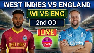 WI vs ENG Live  2nd ODI Match Score  West Indies Vs England Live  Windies Cricket ENG 22 OVERS [upl. by Nymzaj]