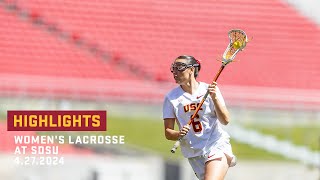 Womens Lacrosse  USC 21 SDSU 9 Highlights 42724 [upl. by Ahseiat319]