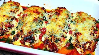 Chicken and Cheese Casserole with Sun Dried Tomatoes Recipe [upl. by Einaled]