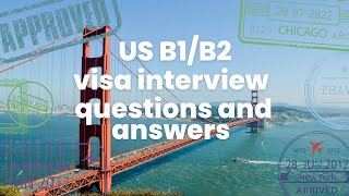 US B1B2 visa interview questions and answers usavisa ivisa [upl. by Aenert]