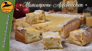 Cremiger Mascarpone Apfelkuchen mit Eierlikör [upl. by Nawyt734]