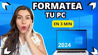 ✅Cómo FORMATEAR Mi Computadora FÁCIL 2024 [upl. by Winslow]