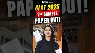 CLAT 2025 2nd Sample Paper Out 🔥 Let’s Analyze 📖 [upl. by Kelly786]