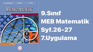 9SINIF MEB MATEMATİK DERS KİTABI S2627 7UYGULAMA [upl. by Robi613]