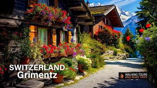 Grimentz SWITZERLAND  Swiss Village Tour  Most Beautiful Villages in Switzerland 4k video walk [upl. by Anuahsar]