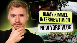 Jimmy Kimmel Interview in NYC  New York VLOG [upl. by Dragoon]