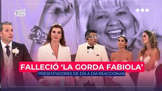 Presentadores de Día a Día reaccionan al fallecimiento de la Gorda Fabiola [upl. by Towroy]