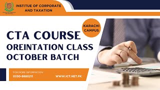 CTA KARACHI OCTOBER BATCH OREINTATION CLASS [upl. by Seilenna]