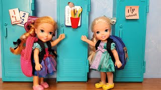 New School year  Elsa amp Anna toddlers are not in the same class  Barbie  new teachers amp students [upl. by Nosidda]