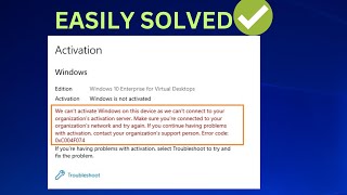 We cant activate Windows on this device as we cant connect to your organization activation server [upl. by Mort247]