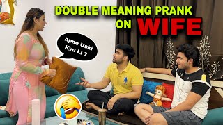 DOUBLE MEANING PRANK ON WIFE 😂  Tusharshrutivlogs [upl. by Bois580]