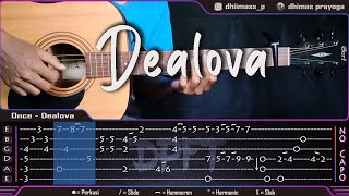 Once Dealova Cover Fingerstyle  TAB Tutorial [upl. by Lleryd]