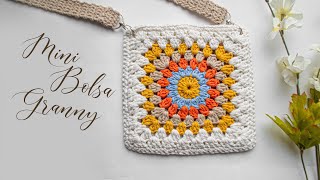 🧵VIRALBolso con sólo con 2 Grannys 😍Cartera súper comoda hecha en crochet con muy poco hilo [upl. by Nosae]