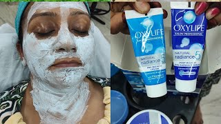 HOW TO OXYLIFE CREAM BLEACH NATURAL RADIANCE 5 SALON PROFESSIONAL BLEACHVARSHA MAKEOVER [upl. by Nooj]