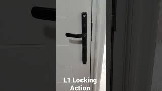 Yale Conexis L1 Smart Door Locking Action [upl. by Erodroeht259]