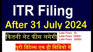 ITR Filing After Due Date 202425  ITR Late Fees  ITR Filing After 31 July  TDS Refund Due Date [upl. by Cho]