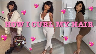 how to curl natural short hair  hair tutorial   Krys V [upl. by Ived]