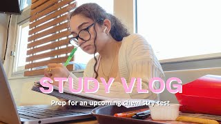 STUDY VLOG 📁  semi productive chem test chat amp foods [upl. by Yalhsa]