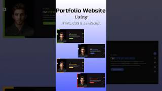 Portfolio Website Wsing HTML CSS amp Bootstrap coding webdesign webdevelopment htmlcss shorts [upl. by Osborne]