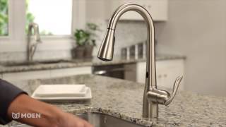 Moen Arbor with MotionSense One Handle High Arc Pulldown Kitchen Faucet 7594ERS [upl. by Florencia800]