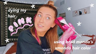 dying my hair pink using brad mondos new hair color [upl. by Rhett]