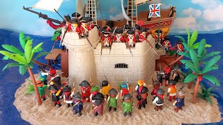 Playmobil Pirates Sea Battle For Tresaure 🏴‍☠️ Stop Motion [upl. by Alidia557]