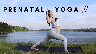 Prenatal Yoga Routine  Pregnancy Yoga  Health amp Wellness [upl. by Aihsaei124]