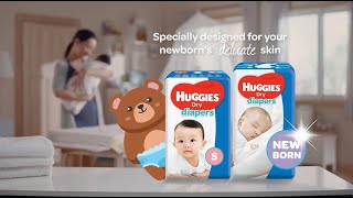 Huggies Dry Newborn  for your babys delicate skin 👶 [upl. by Sandry354]