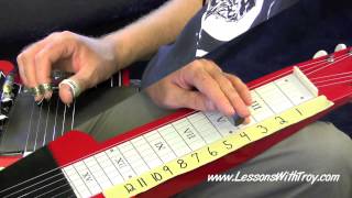 C6 Lap Steel Lessons  HD  Volume 1  Part B  by Lessons With Troy [upl. by Pepin979]