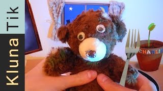 ASMR sleep EATING a Teddy bear  Kluna Tik Dinner 19  ASMR eating sounds no talking [upl. by Notsej]