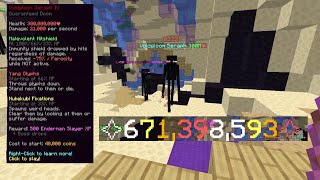 1 tapping the t4 enderman slayer hypixel skyblock [upl. by Shinberg822]