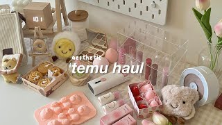 huge aesthetic temu haul 🍞 makeup room decor useful items [upl. by Cutter968]