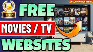 🔴Top 5 Websites to Watch FREE Movies  TV Shows No Sign up [upl. by Elleyoj625]