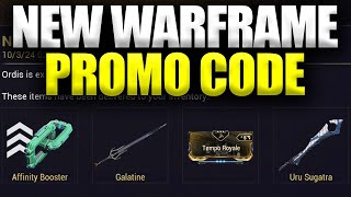 New Warframe Promo Code Free Galatine Affinity Booster Mod And Sugatra [upl. by Ahsaetal]