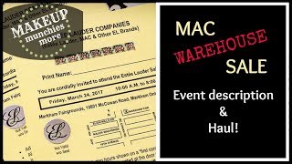 Estee Lauder Warehouse Sale aka MAC SALE  Spring 2017 [upl. by Esylla122]