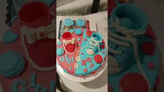 BABY SHOWER BOY OR GIRL CAKE asmrvideo asmr shortsvideo short [upl. by Acinoj]