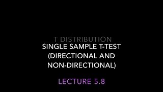 Lecture 58 ttestDirectional And Non Directional Statistics for Psychology [upl. by Greggory]