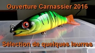 Ouverture Carnassier 2016  Sélection de quelques leurres [upl. by Niklaus805]