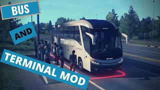 Bus terminal passenger mod  marcopolo ETS 2 135 [upl. by Yirinec]