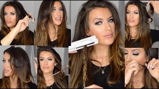 How to CURL and WAVE hair using FLAT IRON hair straighteners by Corioliss [upl. by Darach]