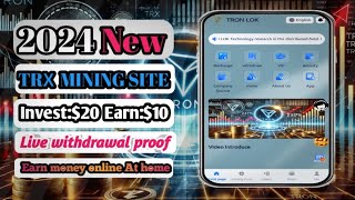 New usdt Online Task Completing site New Usdt mining site Register to get 15 Daily passive income [upl. by Mundford245]