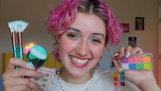 ASMR Doing Your Summer Makeup ☀️ layered sounds whispered personal attention pampering you [upl. by Annoda]